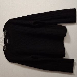 Reformation Black Cable Knit Sweater Size Medium